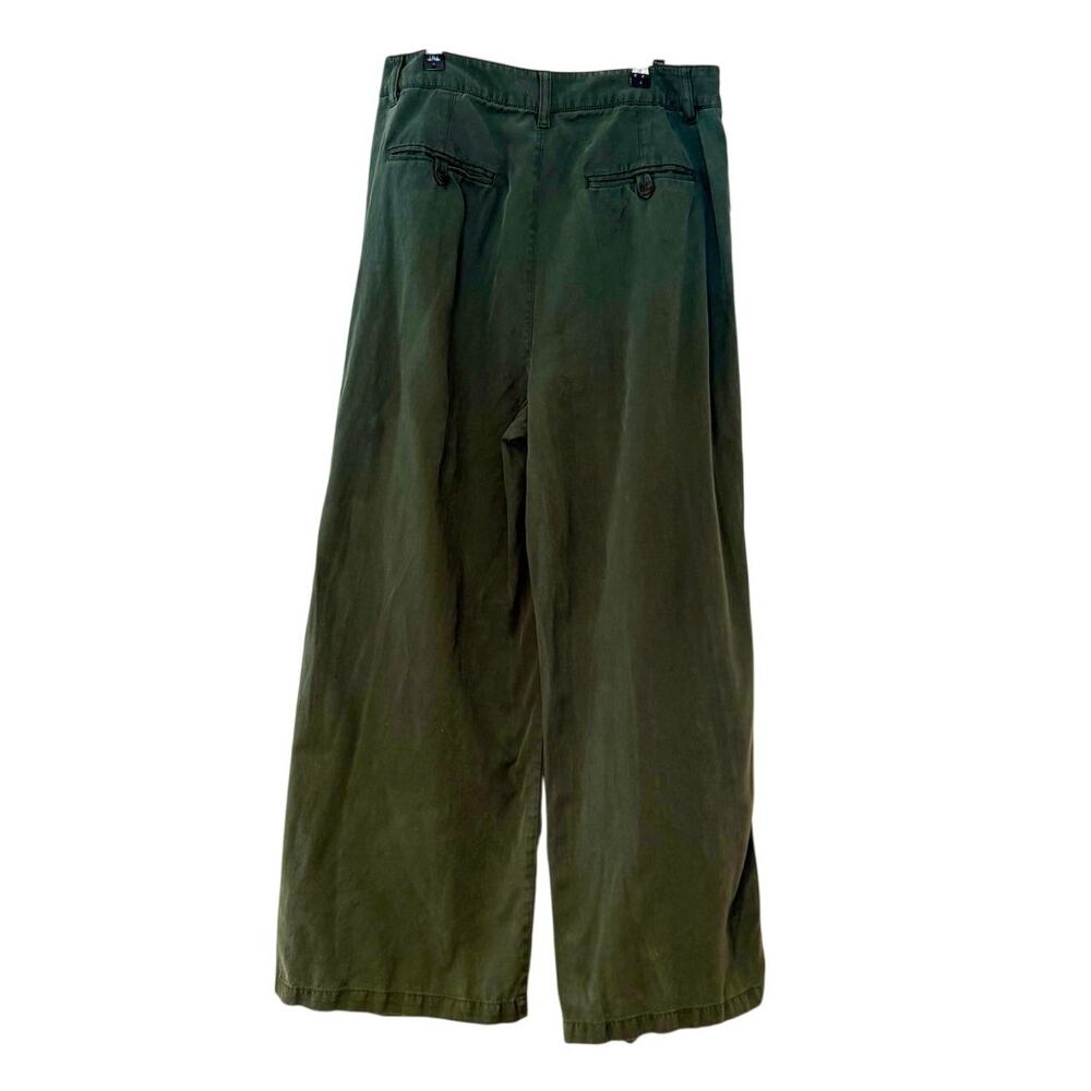 Madewell The Harlow Wide-Leg Pants in Olive Green - Picture 5 of 8